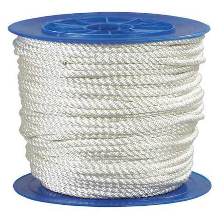 Partners Brand Twisted Nylon Rope, 1/2", 5,670 lb, White, 600'/Case TWR126