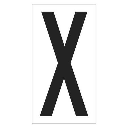 PARTNERS BRAND Vinyl Warehouse Letter Labels, "X", 3 1/2", Black/White, 50/Case DL9310X