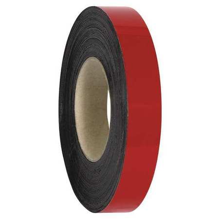PARTNERS BRAND Warehouse Labels, Magnetic Rolls, 1" x 50', Red, 1/Case LH126