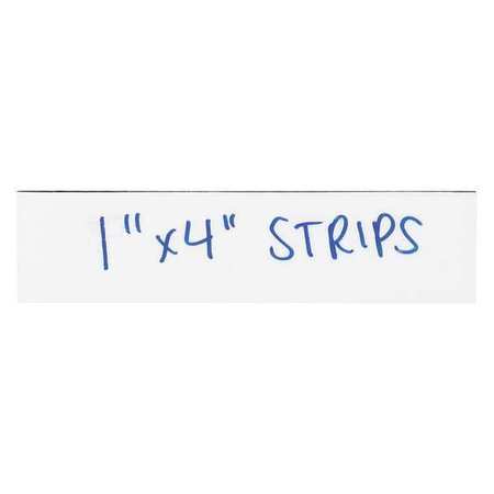 PARTNERS BRAND Warehouse Labels, Magnetic Strips, 1" x 4", White, 25/Case LH172