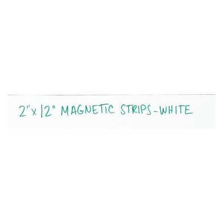 PARTNERS BRAND Warehouse Labels, Magnetic Strips, 2" x 12", White, 25/Case LH180