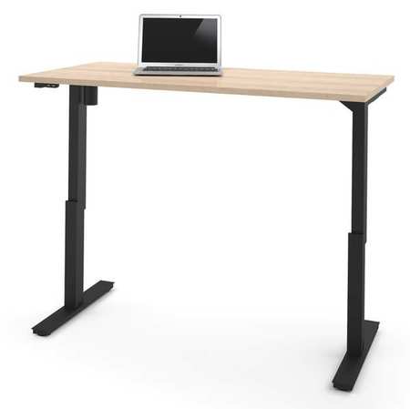 Bestar Rectangle Standing Desk, 29.5" X 59.3" X 28-45", Laminate Top, Northern Maple 65867-38