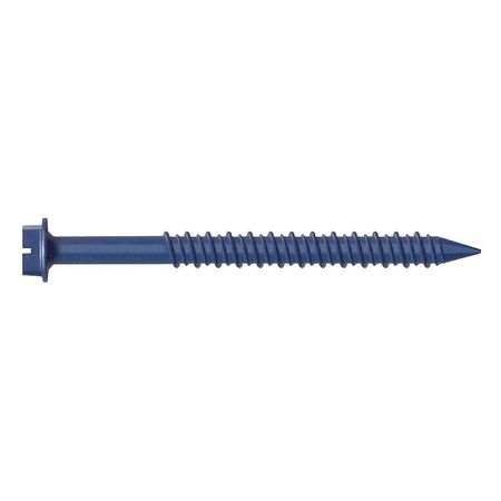 Mkt Fastening Conset Concrete Screw, 1/4" Dia., Hex, 2 3/4 in L, Steel Blue Ruspert, 25 PK H4275SP