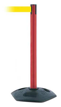 TENSABARRIER Barrier Post with Belt, Yellow 886-21-MAX-NO-Y5X-C