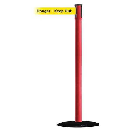 TENSABARRIER Slimline Post, Basic, 13 ft. Belt Length 890B-33-21-21-MAX-NO-YDX-C