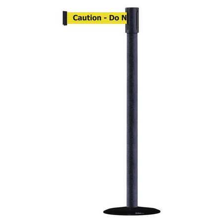 TENSABARRIER Slimline Post, Black Wrinkle, Basic, Steel 890B-33-89-89-MAX-NO-YAX-C