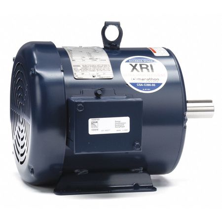 MARATHON MOTORS 3-Phase General Purpose Motor, 3 HP, 182T Frame, 230/460V AC Voltage, 3,510 Nameplate RPM 182TTFBD6002