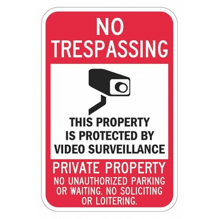 LYLE Warning Sign, 24 in H, 18 in W, Aluminum, Vertical Rectangle, English, T1-1084-EG_18x24 T1-1084-EG_18x24