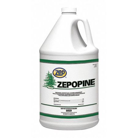 ZEP Cleaner and Disinfectant, 4 gal. Plastic Spray Bottle, Pine, Amber, 4 PK 183424