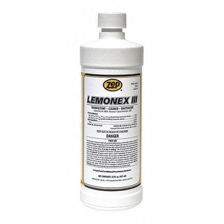 ZEP Disinfectant, 2 gal. Bottle, Lemon, 12 PK 434401