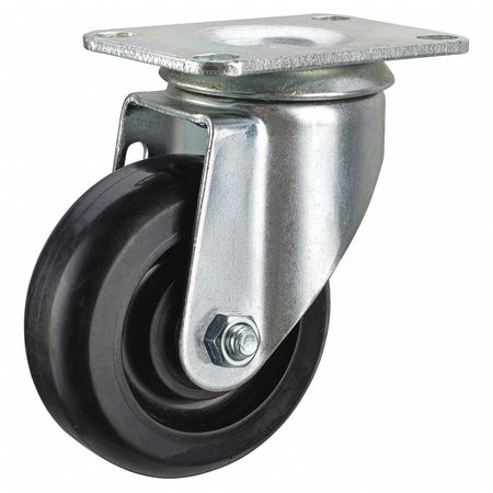 Zoro Select Plate Caster, 450 lb. Load Rate, 6-3/16" H P12S-PB050B-P3