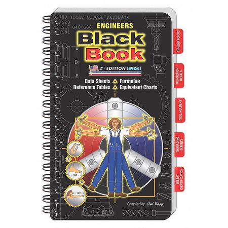 ZORO SELECT Engineers Black Book, Manual, 220 Pages EBB3INCH