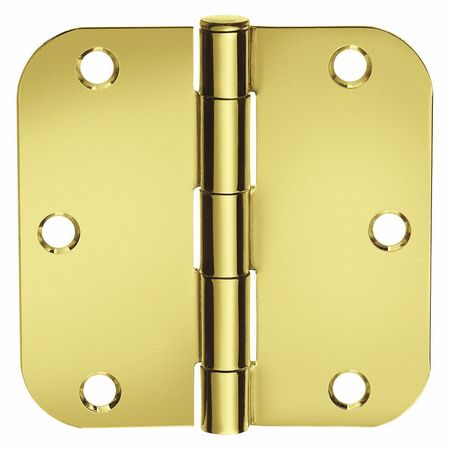 MCKINNEY 1 1/4 in W x 3-1/2" H Bright Brass Door and Butt Hinge 3�x3� 1458 3