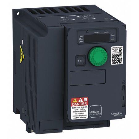 SCHNEIDER ELECTRIC Variable Frequency Drive, 2 HP, 8A ATV320U15M3C