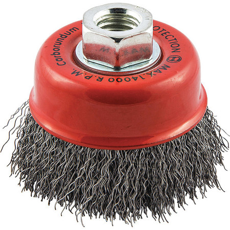 Zoro Select Cup Brush, Wire 0.014" dia., Carbon Steel 66252838777