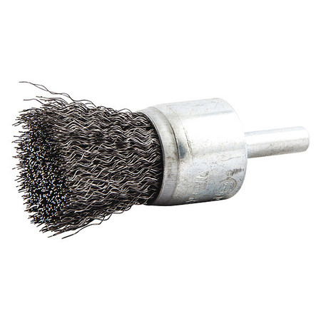 ZORO SELECT End Brush, Shank 1/4", Wire 0.008" dia. 66252838583