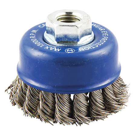 ZORO SELECT Cup Brush, Wire 0.020" dia., SS 66252838696