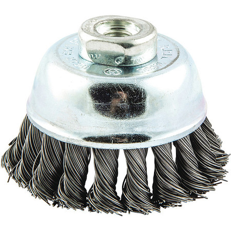 ZORO SELECT Cup Brush, Wire 0.020" dia., Carbon Steel 66252838781