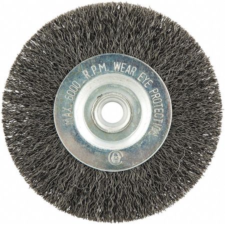 ZORO SELECT Wire Wheel Brush, 0.008" dia. Wire 66252838760