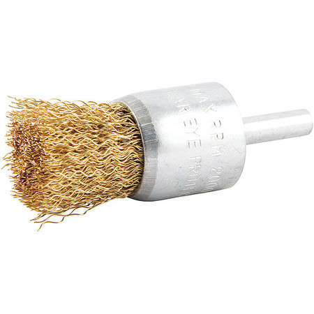 ZORO SELECT End Brush, Shank 1/4", Wire 0.012" dia. 66252838633