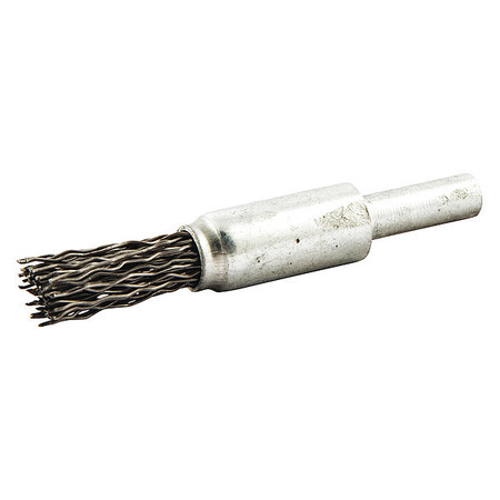 Zoro Select End Brush, Shank 1/4", Wire 0.020" dia., Max. RPM: 25, 000 RPM 66252838712