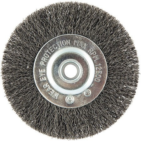 ZORO SELECT Wire Wheel Brush, 0.008" dia. Wire 66252838670