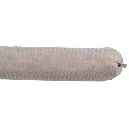 SPILLTECH Absorbent Sock, 20 gal, 3 in x 42 in, Universal, Gray, Spunbound Polypropylene CCSO40
