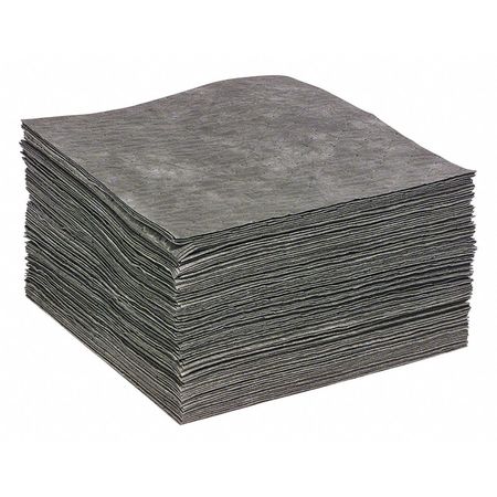 Spilltech Absorbent Pad, 14 gal, 15 in x 18 in, Universal, Gray, Polypropylene GPL-M