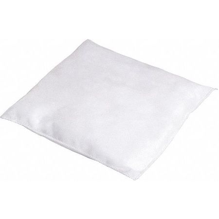 Spilltech Absorbent Pillow, 30 gal, 10 in x 10 in, Oil-Based Liquids, White, Spunbound Polypropylene WPIL1010
