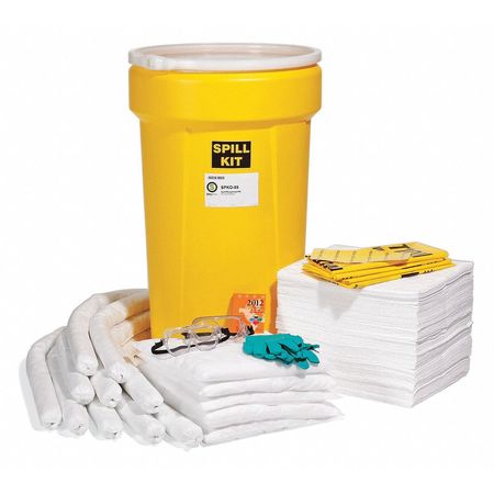 Spilltech Spill Kit, Drum, Oil-Based Liquids, 24" H SPKO-55