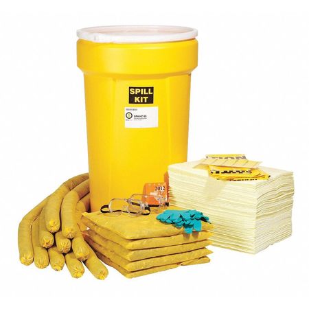 SPILLTECH Spill Kit, Drum, Chemical/Hazmat, 24" H SPKHZ-55