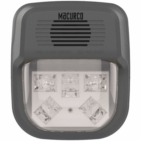 MACURCO Horn Strobe Alarm, 4-3/4" L, 2" W, LED HS-C
