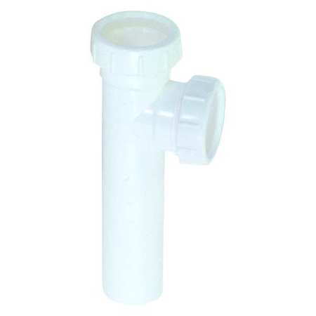 ZORO SELECT End Outlet Tee, Wht Drain, Slip Connection 35387