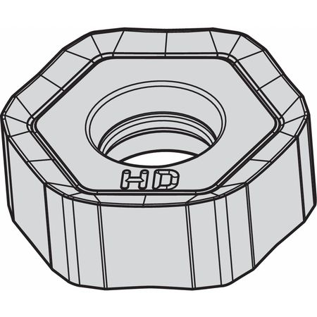 WIDIA Milling Insert, Hexagon HNPJ0704ANSNHD