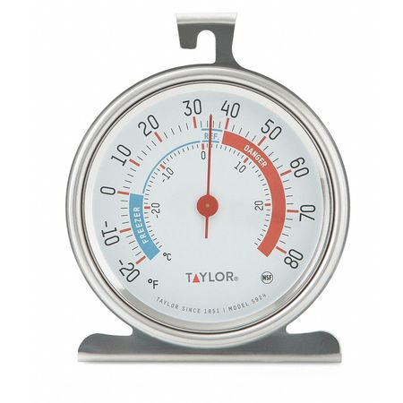 Taylor Refrigerator/Freezer Thermometer, 3" Dial 5924