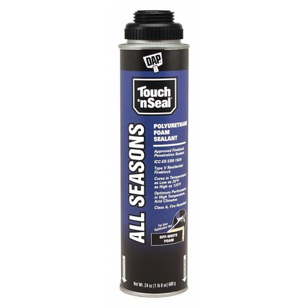 TOUCH 'N SEAL Multipurpose/Construction Spray Foam Sealant, 24 oz, Aerosol Can, Beige, 1 Component 7565000044