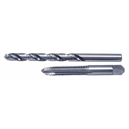 CLE-LINE 2PC Jobber Drill and Spiral Point Plug Tap Set Cle-Line 1860 Bright HSS 5/16 & 3/8-16 C22303