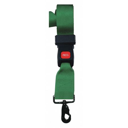 DICK MEDICAL SUPPLY Strap, Green, 5 ft. L x 2-1/2" W x 3" H 11252 GR