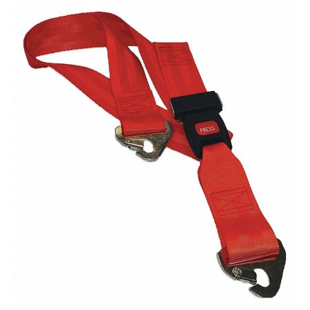 DICK MEDICAL SUPPLY Strap, Red, 7 ft. L x 2-1/2" W x 3" H 11372 RD