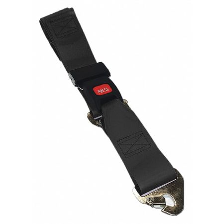 DICK MEDICAL SUPPLY Strap, Black, 7 ft. L x 2-1/2" W x 3" H 31372 BK