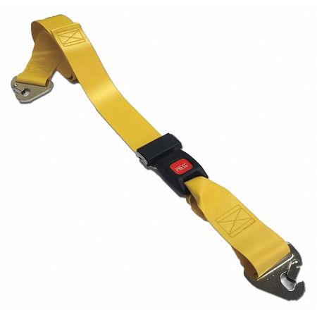 DICK MEDICAL SUPPLY Strap, Yellow, 5 ft. L x 2-1/2" W x 3" H 31352 YL