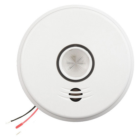 KIDDE Smoke Alarm, Photoelectric Sensor, 85 dB @ 10 ft Audible Alert, 120V AC, 3V Lithium P4010LACS-W