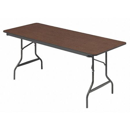 Iceberg Rectangle OfficeWorksÃ¢â€žÂ¢ Commercial Wood Laminate Folding Table, Walnut - 30" x 72", 30 in W 55424