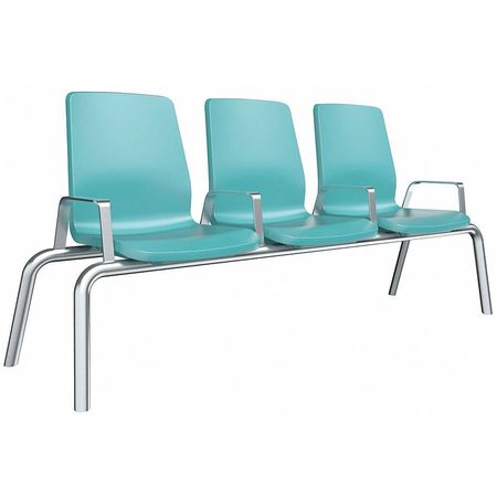 CORTECH Beam Seating, 30" W x 30" L, Blue/Gray 34BGG