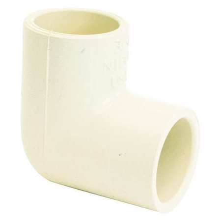 Zoro Select CPVC 90 Degree Elbow, Class 100, 1/2" Pipe Size, MNPT x MNPT 85754