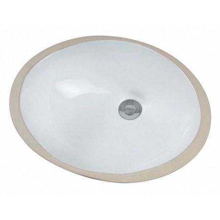 Zoro Select Lavatory Sink, Vitreous China, Oval 34008
