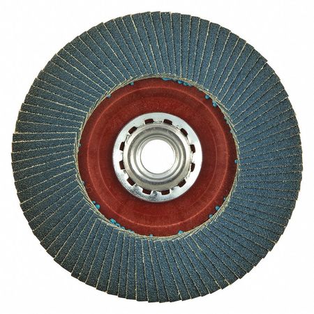 Zoro Select Flap Disc, Type 27, 4-1/2" dia., 120 Grit 78072775462