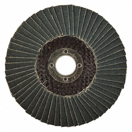 ZORO SELECT Flap Disc, Type 29, 4" dia., 60 Grit 78072775365