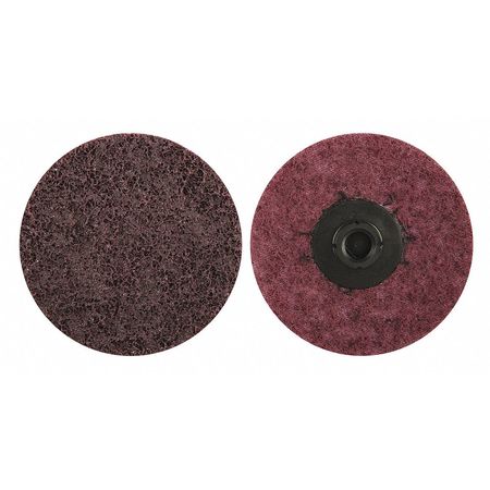 ZORO SELECT Quick Change Disc, 3" dia., 80 Grit, Maroon 78072775339