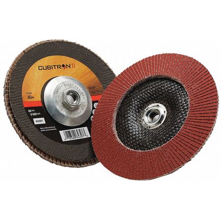 3M CUBITRON Flap Disc, Type 29, 7" dia., 40 Grit 7100104905